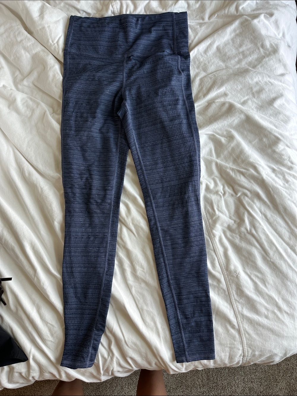 Athleta Navy Textured Kids Leggings
